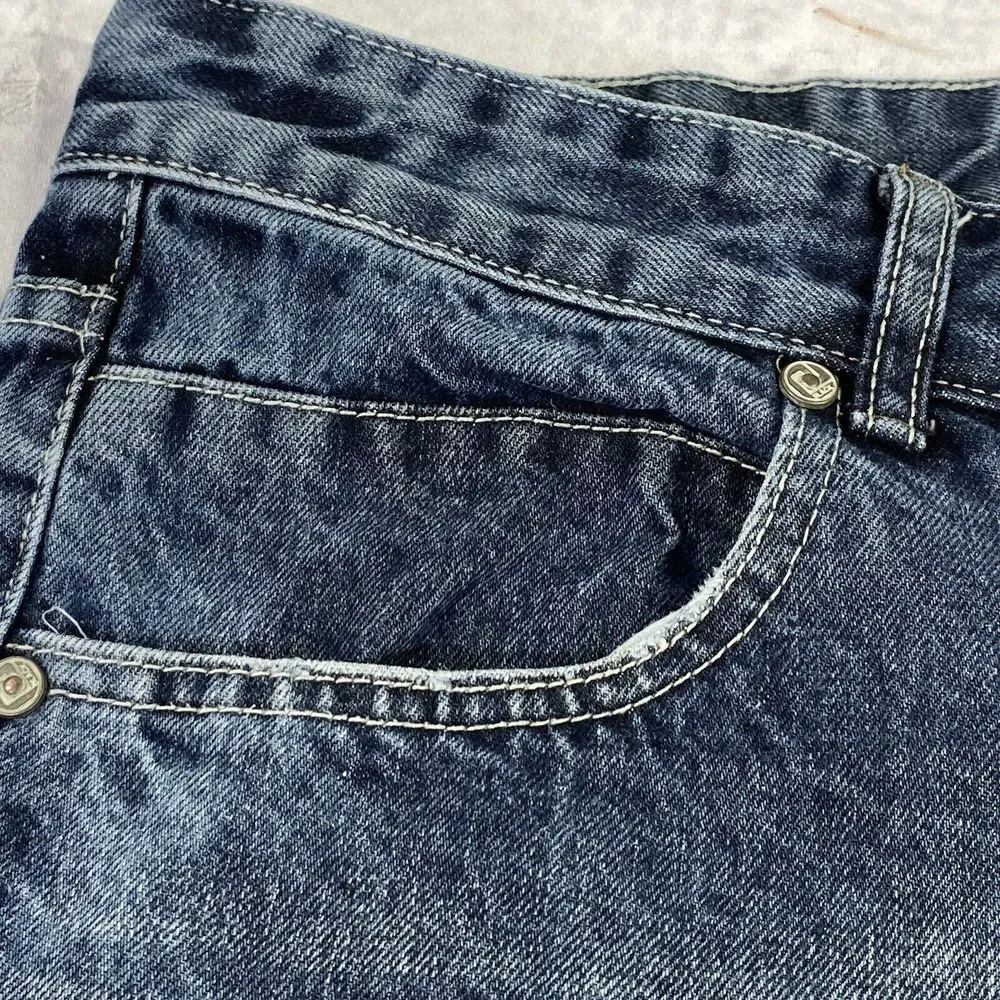 CJ Black Mens Premium Slim Jeans Size 32X32 Blue‎ Straight Leg Fade Grunge